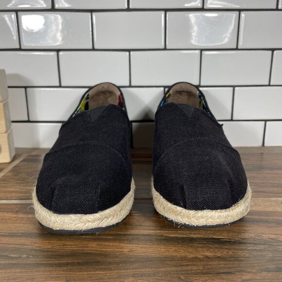 Skechers BOBS Highlights High Jinx Womens Sz 7.5 Shoes Black Canvas Espadrille - Picture 2 of 13